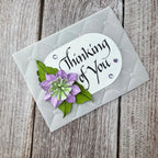 Spellbinders Upright Italic Thinking of You Press and Foil Plate bp-355 leaves
