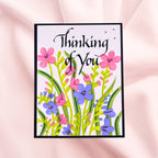 Spellbinders Upright Italic Thinking of You Press and Foil Plate bp-355 pink flower