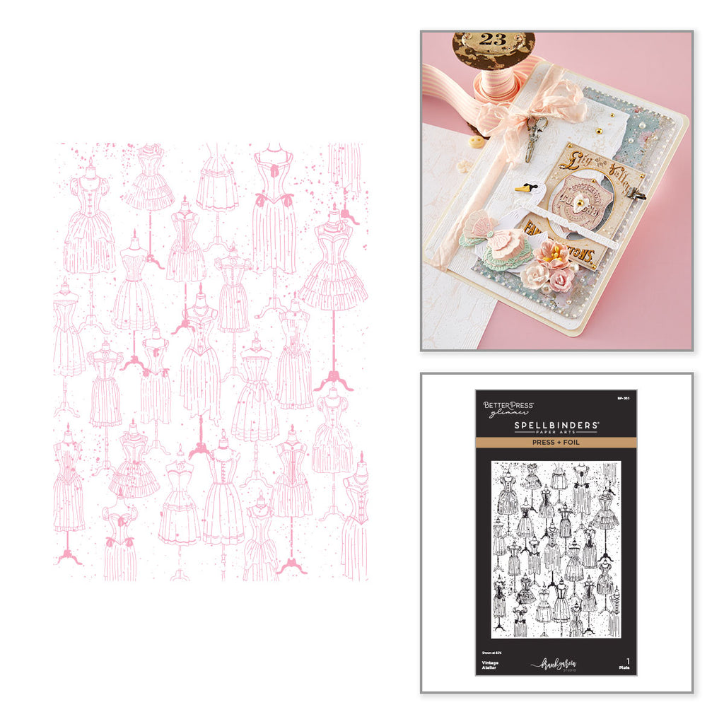 Spellbinders Vintage Atelier Press and Foil Plate bp-365