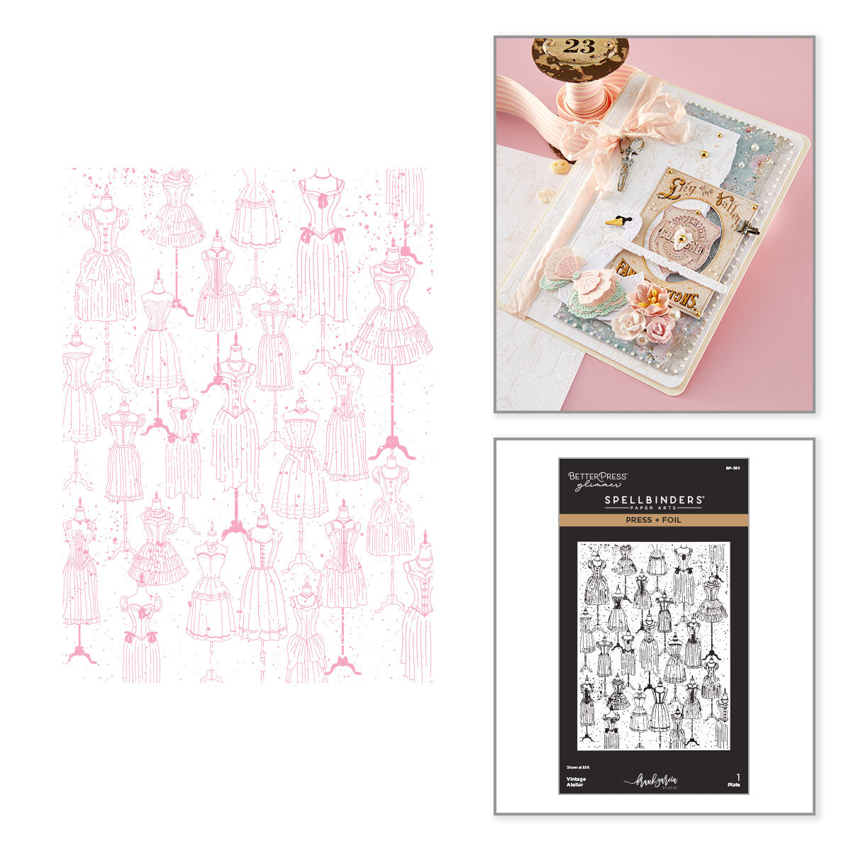 Spellbinders Vintage Atelier Press and Foil Plate bp-365