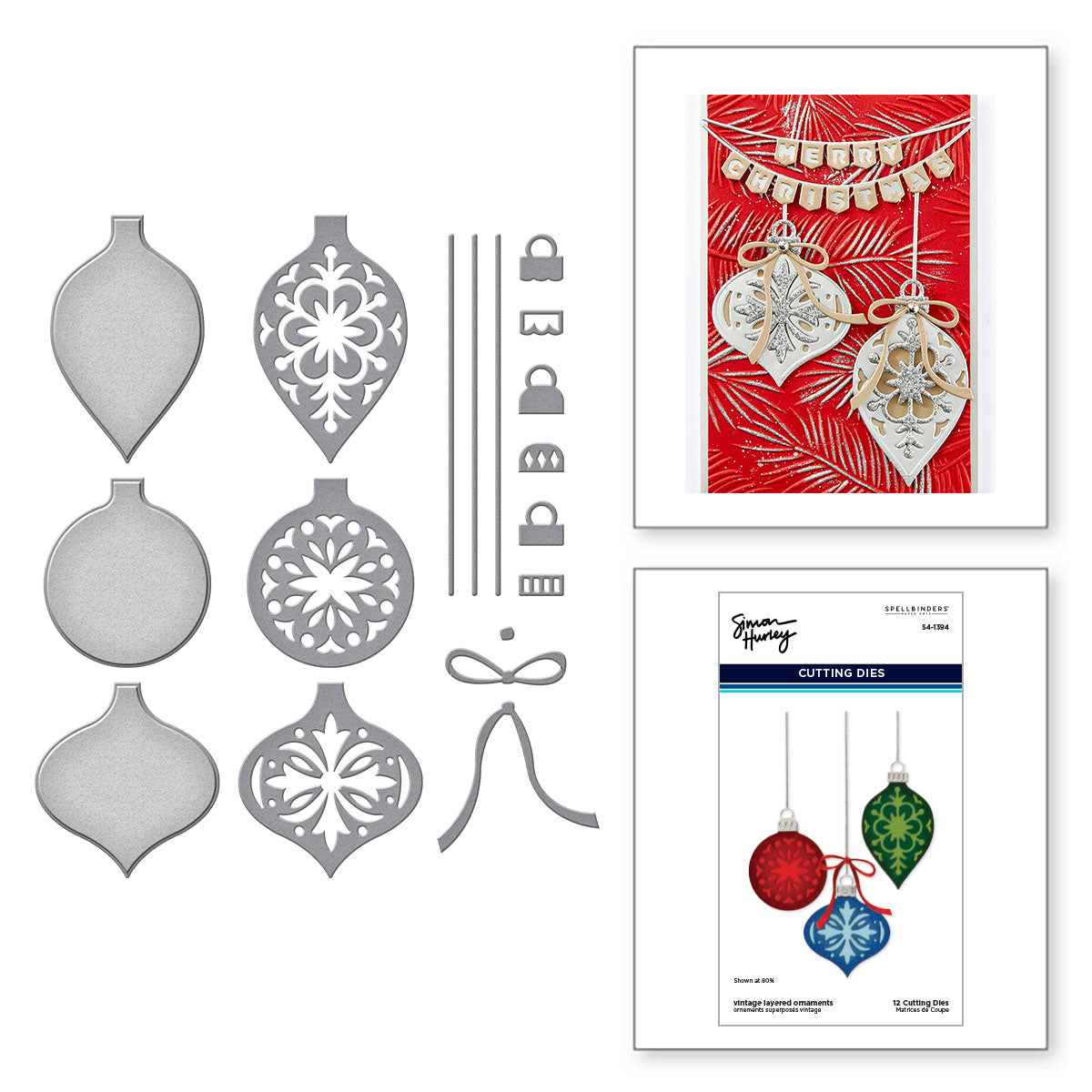 Spellbinders Vintage Layered Ornaments Etched Dies s4-1394
