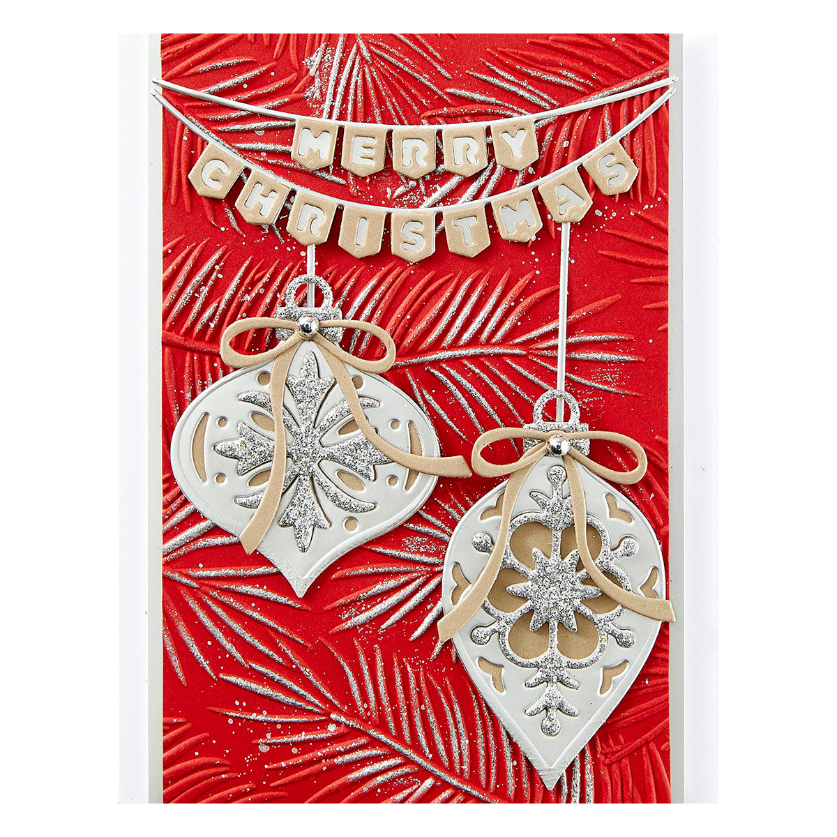 Spellbinders Vintage Layered Ornaments Etched Dies s4-1394 merry christmas