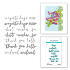 Spellbinders Vivid Script Sentiments Etched Dies s5-679