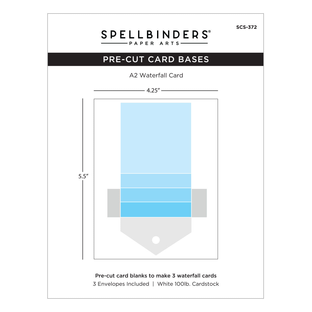 Spellbinders Waterfall Kinetic Card Blanks scs-372