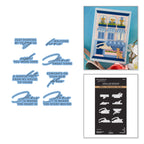 Spellbinders Welcome Home Sentiments City Holiday Add On Press and Foil Plate and Die Set bp-361