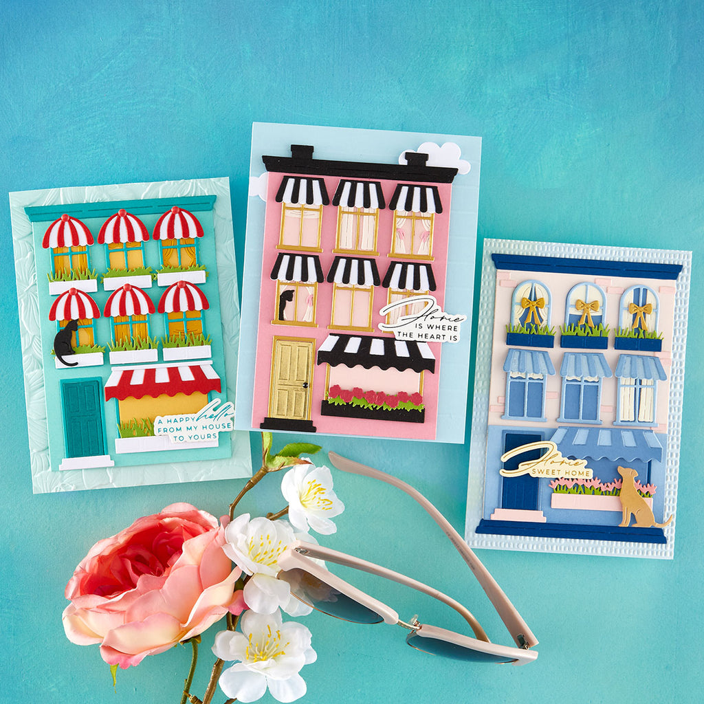 Spellbinders Welcome Home Sentiments City Holiday Add On Press and Foil Plate and Die Set bp-361 home