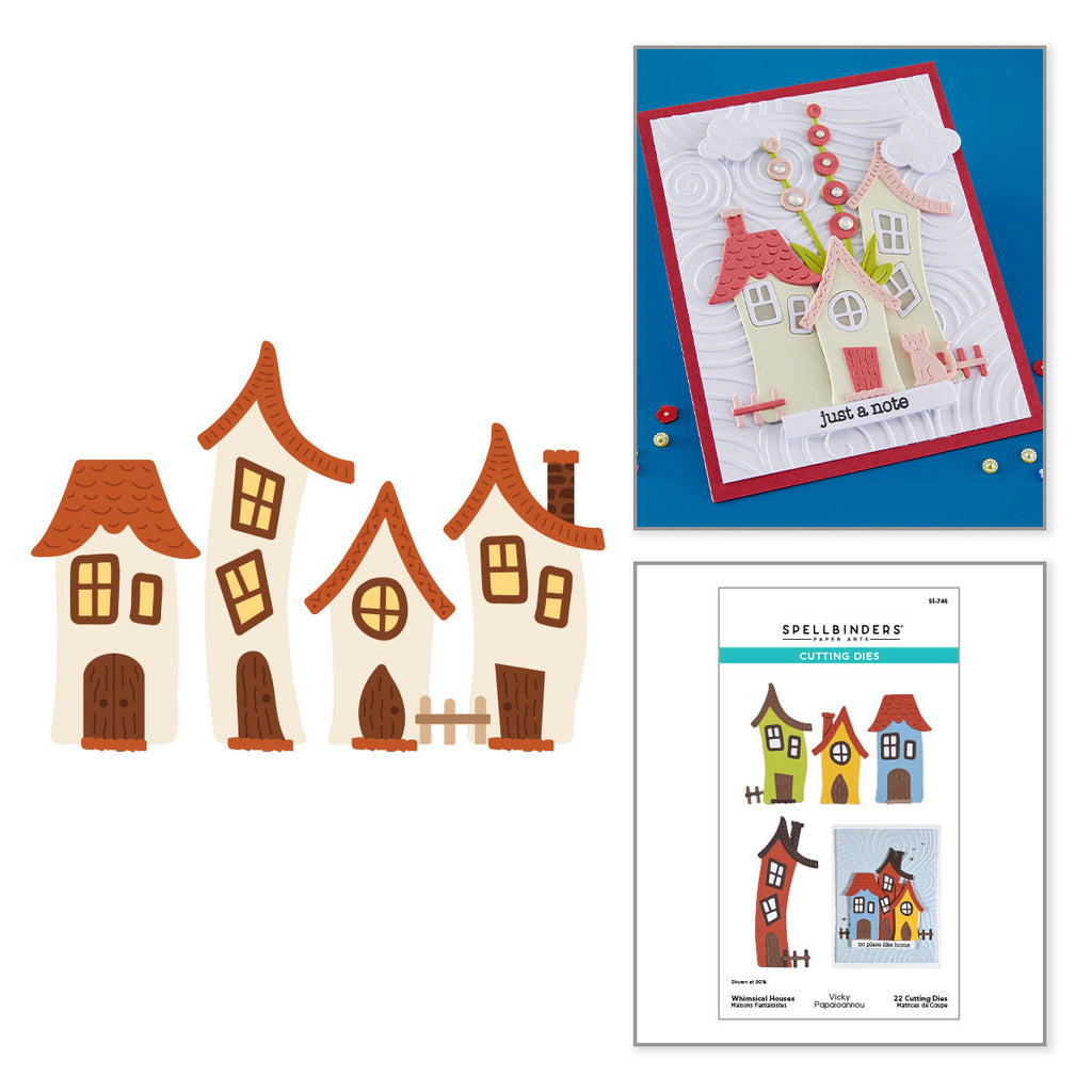Spellbinders Whimsical Houses Etched Dies s5-746
