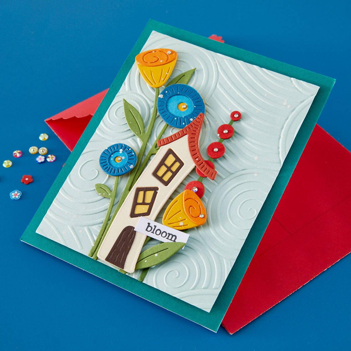 Spellbinders Whimsical Houses Etched Dies s5-746 bloom homes