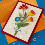 Spellbinders Whimsical Skies 3D Embossing Folder e3d-166 a happy hello