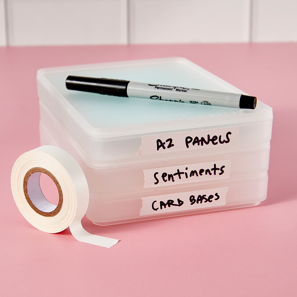 Spellbinders White Labeling Tape t-077 stax