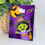 Spellbinders Wickedly Sweet Etched Dies s6-273 witch with black hat ghost bats broom halloween card