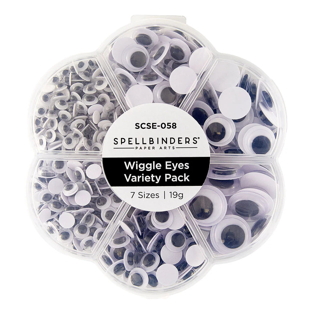 Spellbinders Wiggle Eyes Variety Pack scse-058 in case