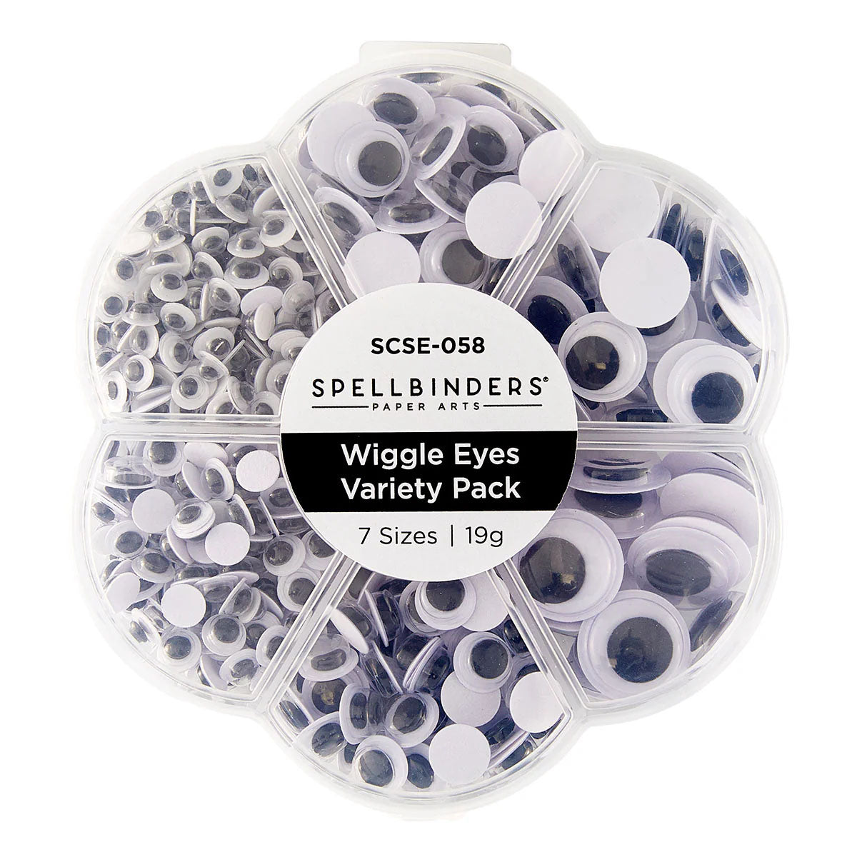 Spellbinders Wiggle Eyes Variety Pack scse-058 in case