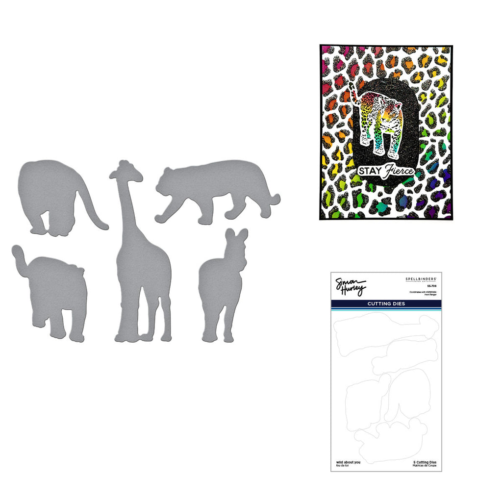 Spellbinders Wild About You Simon Hurley Coordinating Dies s5-708