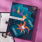 Spellbinders Wild Joker Etched Dies s5-686 winning hand 