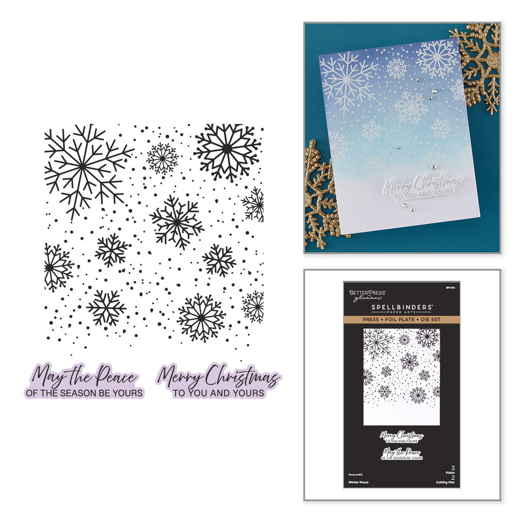 Spellbinders Winter Peace Press and Foil Plate and Die Set bp-378