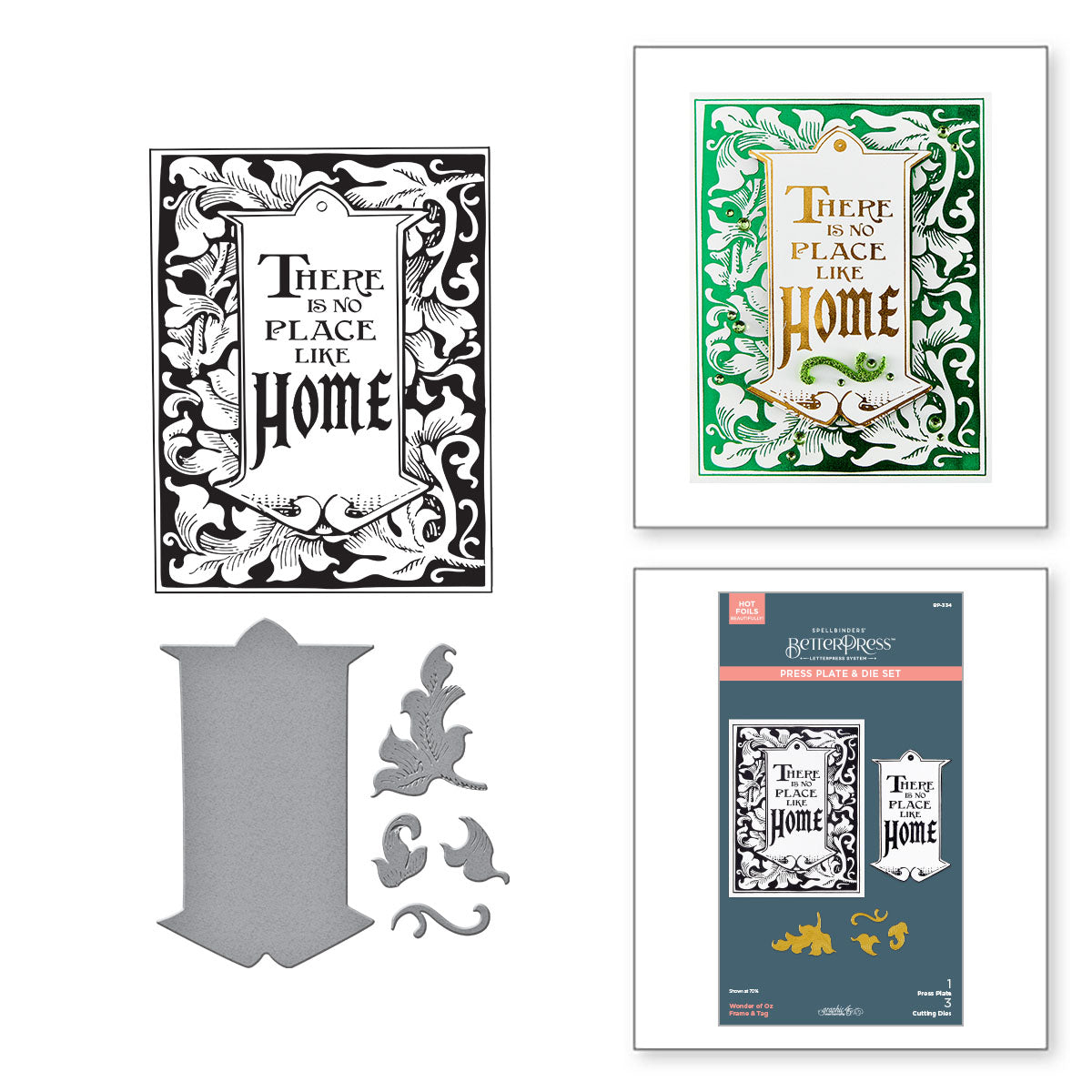 Spellbinders Wonder of Oz Frame and Tag BetterPress Plate and Die Set bp-334