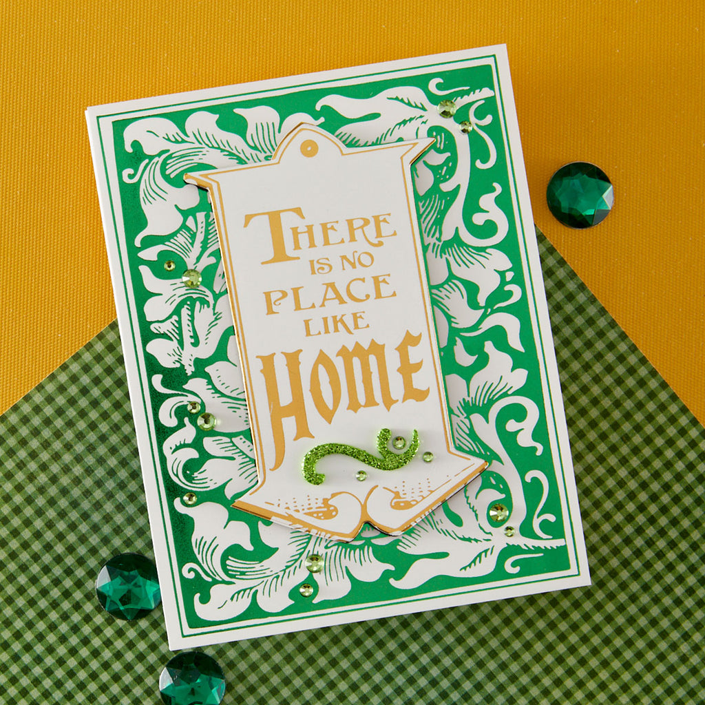 Spellbinders Wonder of Oz Frame and Tag BetterPress Plate and Die Set bp-334 no place like home