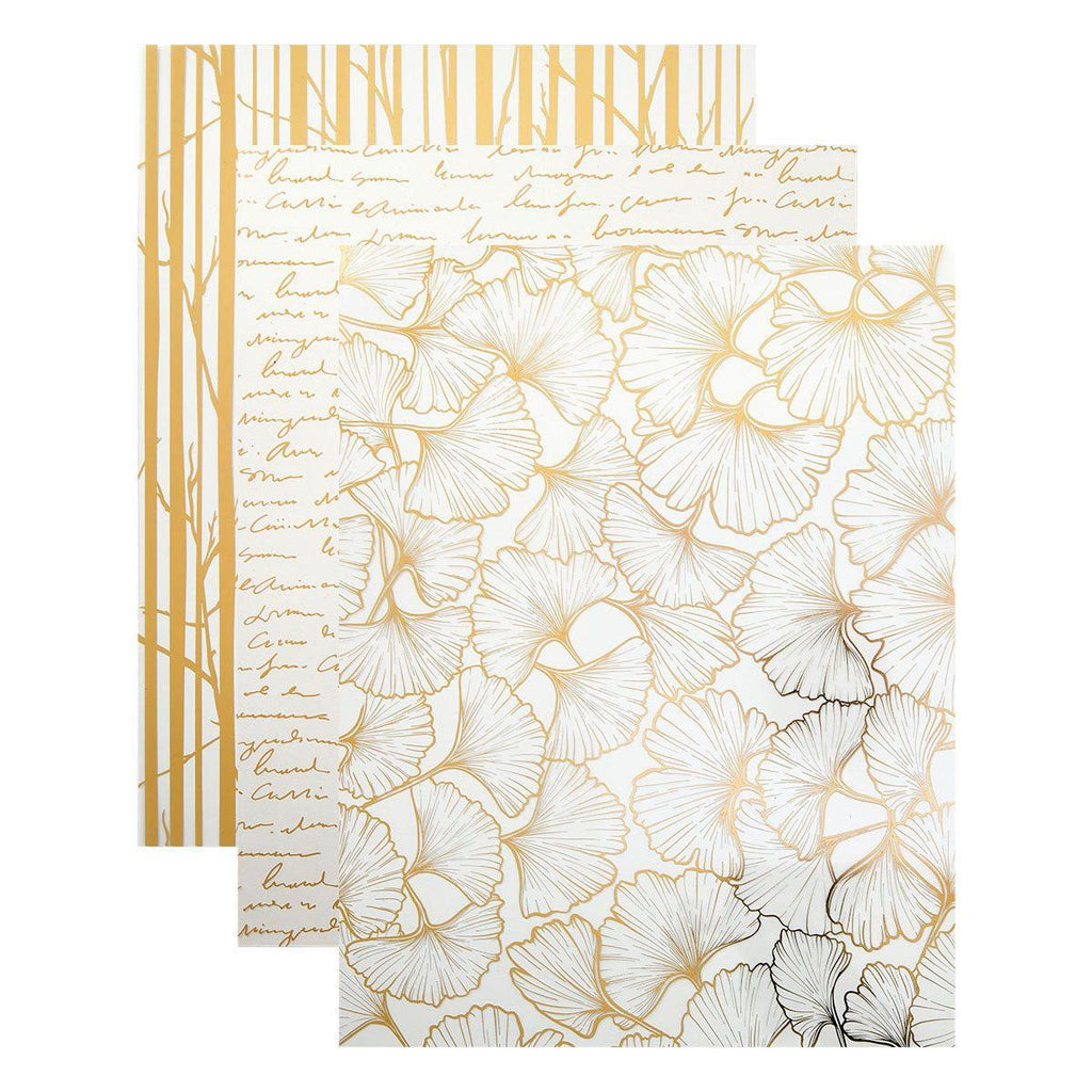 Spellbinders Woodland Foiled Acetate and Vellum scs-359 pages ginkgo