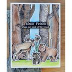 Spellbinders Woodland Wildlife Simon Hurley Coordinating Etched Dies s6-248 hello friend