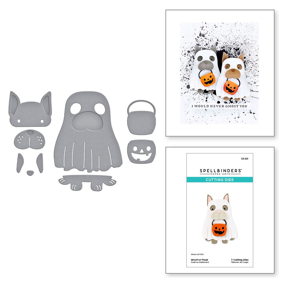 Spellbinders Woof-or-Treat Etched Dies s3-521