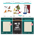 Spellbinders Yana's Christmas Cats I Want It All Press and Foil, Die and Folder Bundle