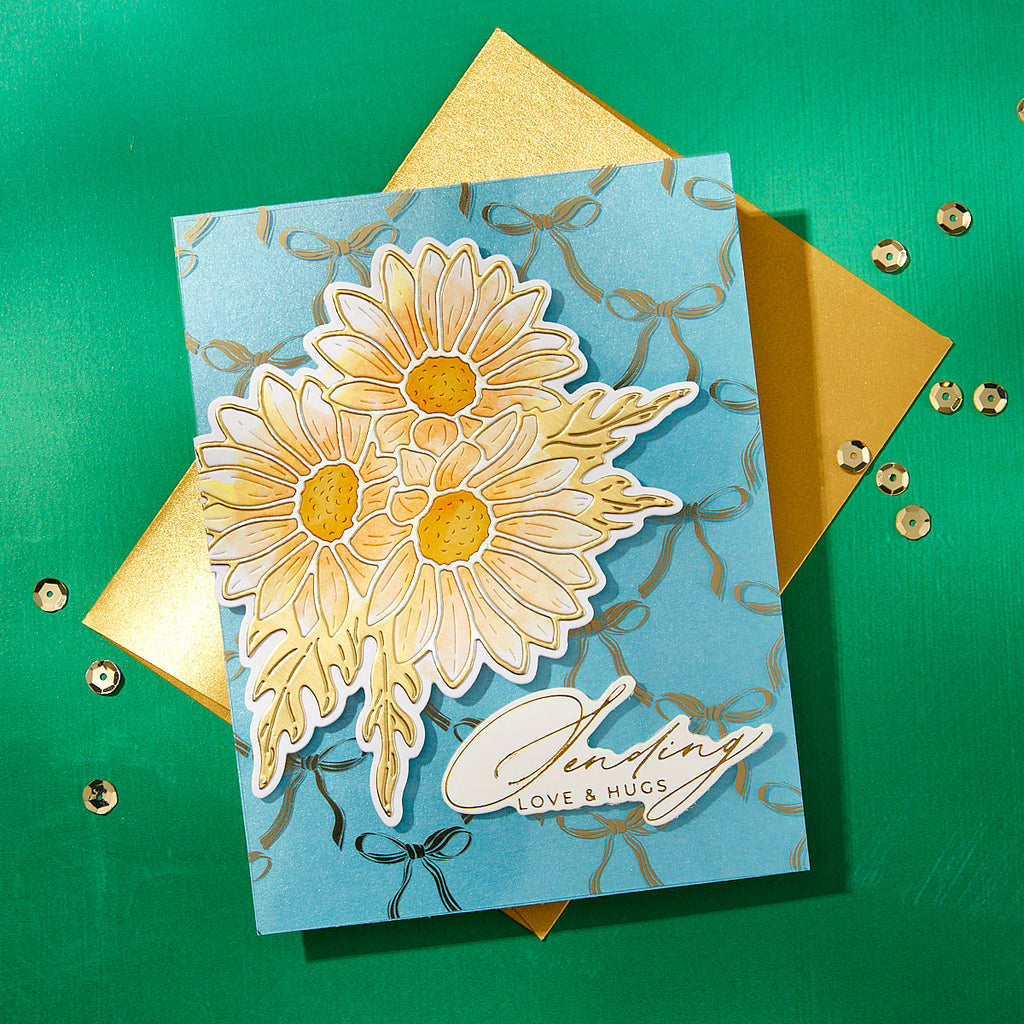 Spellbinders Yana's Daisies Etched Dies s4-1441 bows