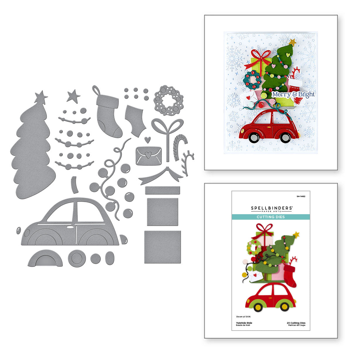 Spellbinders Yuletide Ride Etched Dies s4-1462