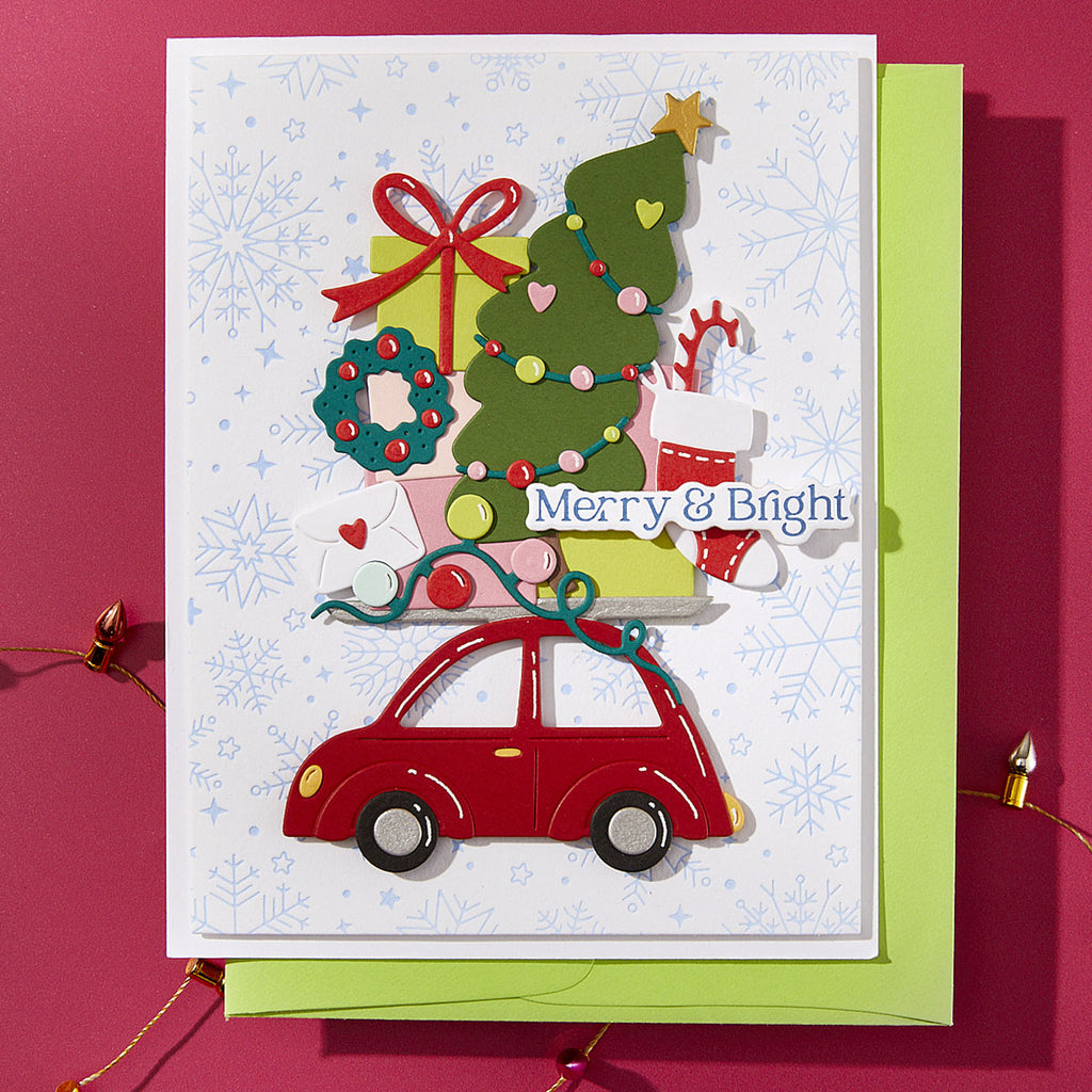 Spellbinders Yuletide Ride Etched Dies s4-1462 presents