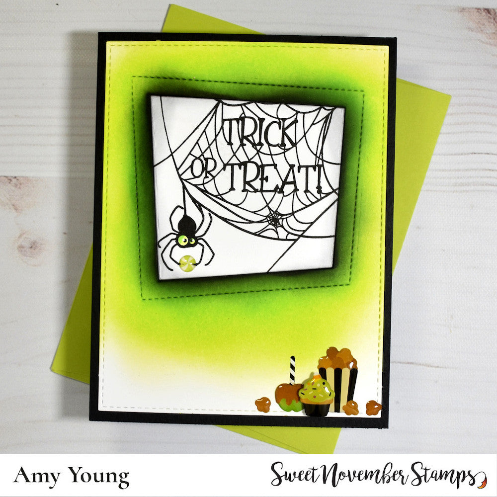 Sweet November Stamps Spider Salutations Clear Stamp Set snssshw23 Trick