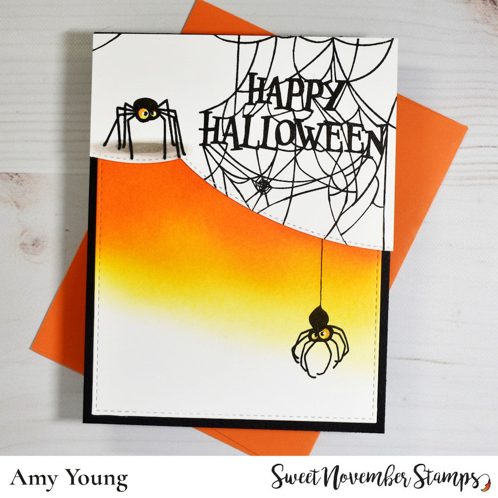 Sweet November Stamps Spider Salutations Clear Stamp Set snssshw23 Halloween