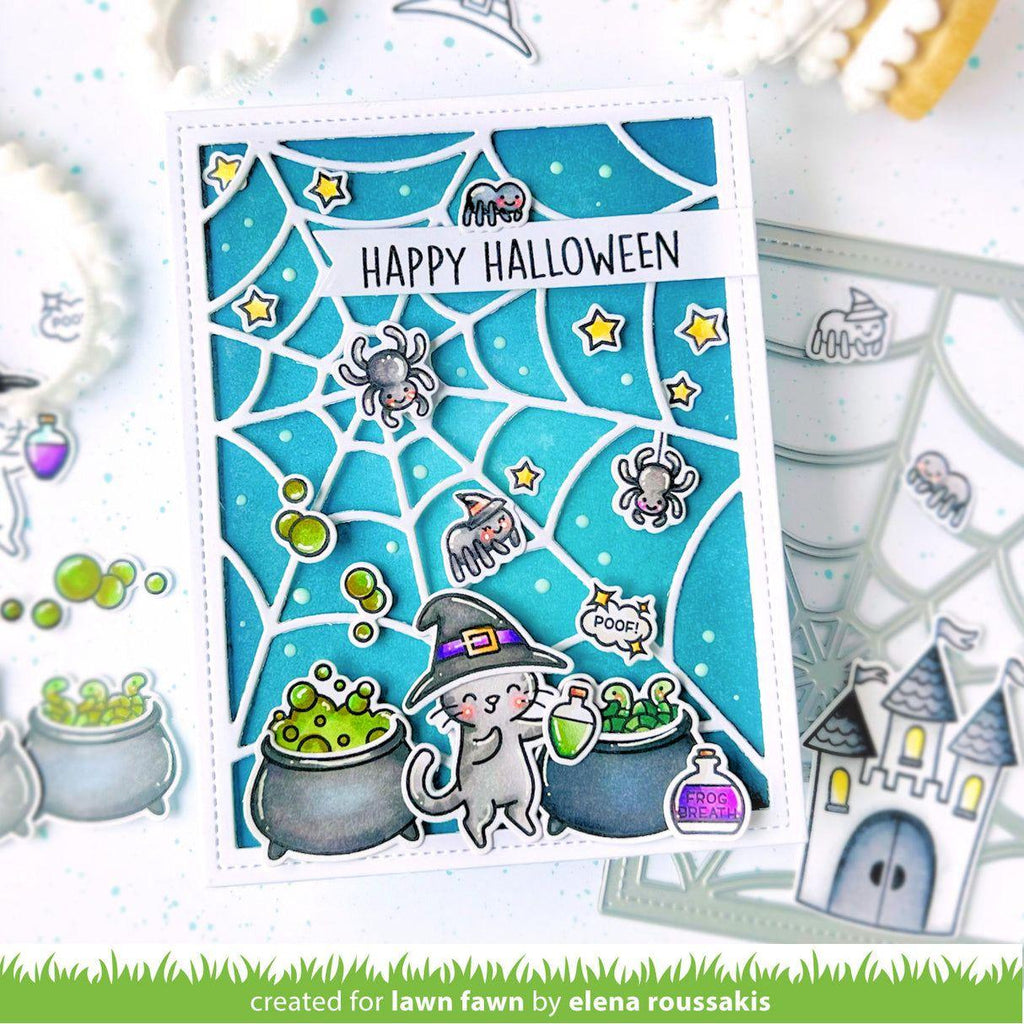 Lawn Fawn Spiderweb Backdrop Die lf3523 Happy Halloween