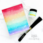Simon Says Stamp Pawsitively Perfect White Splatter Medium and Tim Holtz Splatter Brush set1023sp Happy Camper