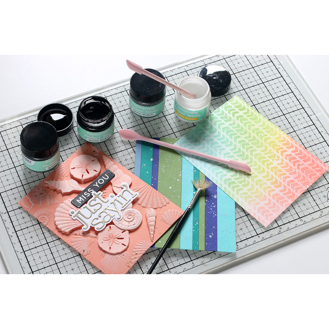 Simon Says Stamp Pawsitively Perfect Splatter Medium Black st0190