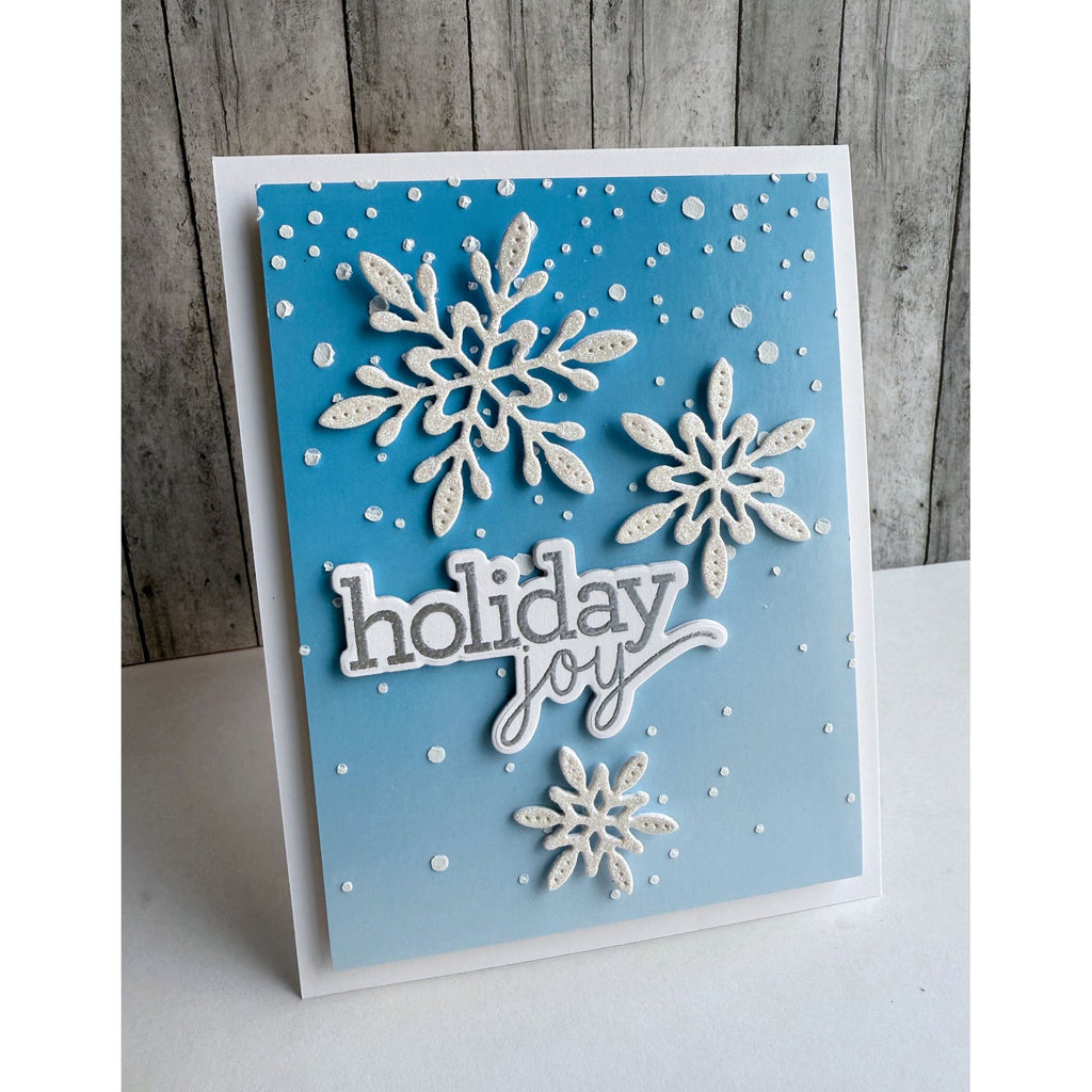 Simon Says Stamp Splendid Snowflakes Wafer Dies s1098 DieCember Christmas Card