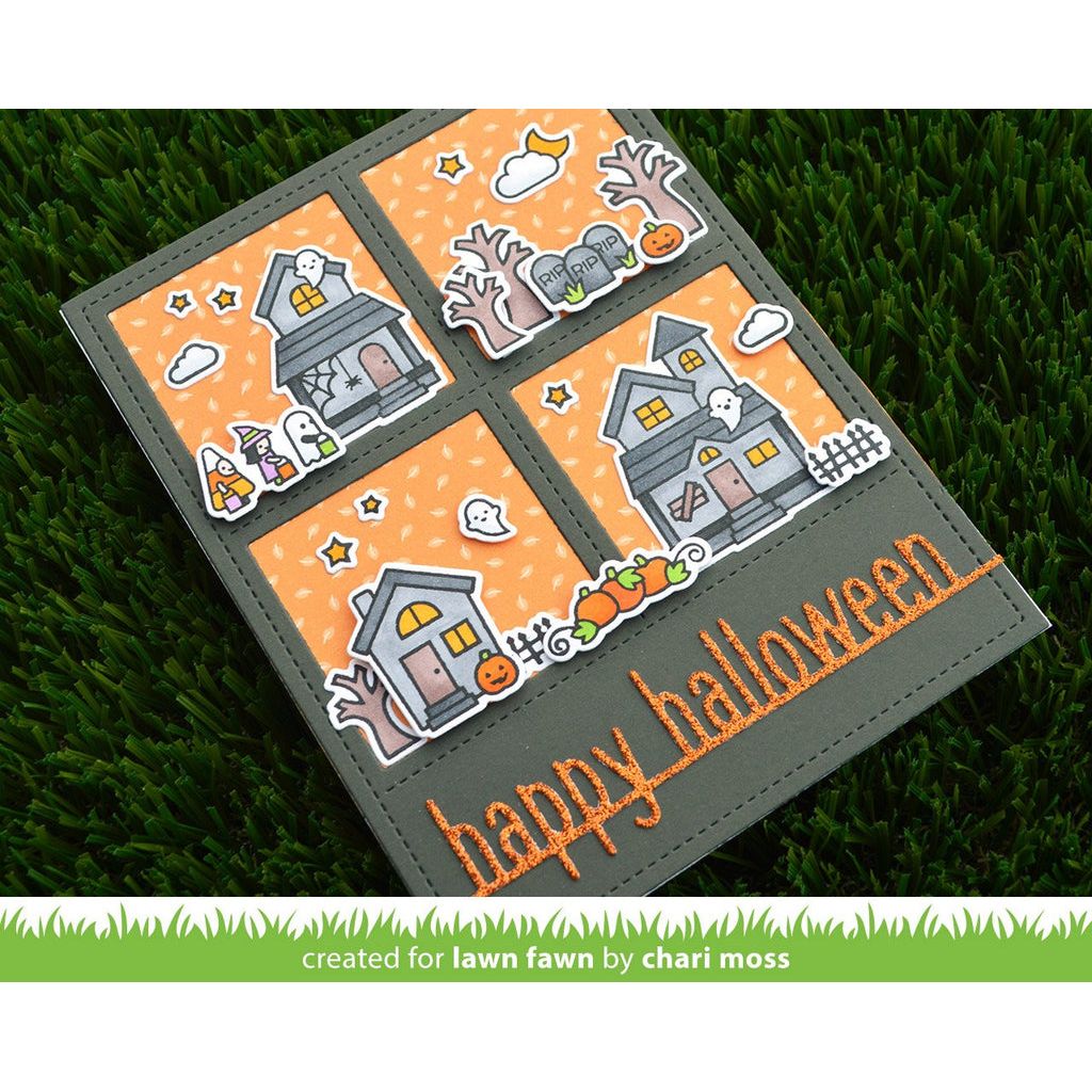 Lawn Fawn Spooky Village Clear Stamps lf2014 Happy Halloween