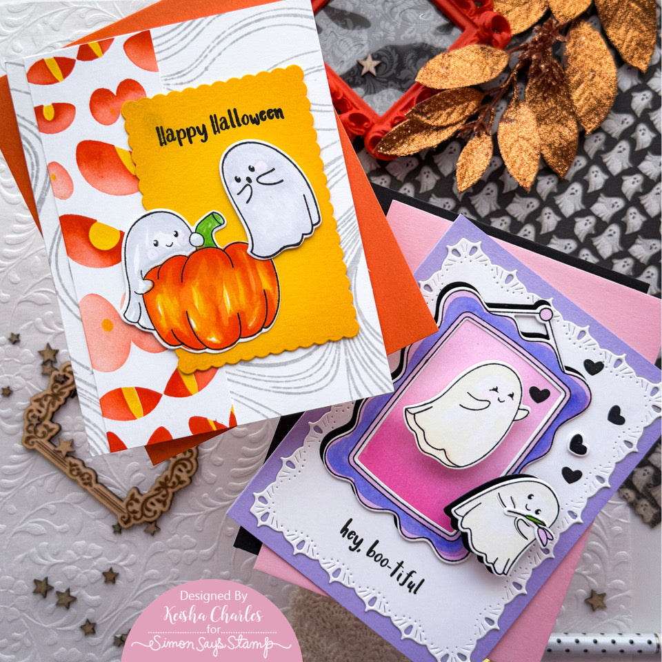 Simon Says Stamp Stencils Spooky Eyes 1095st STAMPtember Halloween Cards