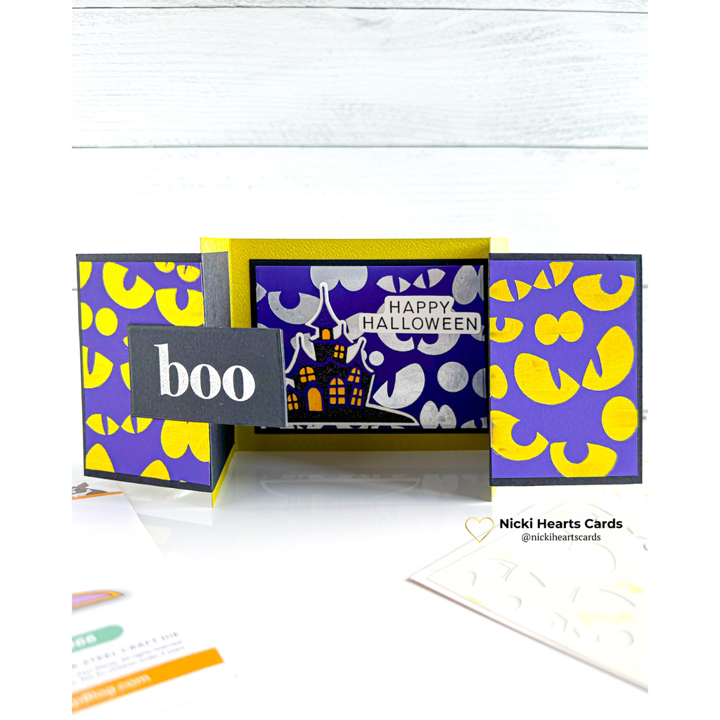 Simon Says Stamp Stencils Spooky Eyes 1095st STAMPtember Halloween Card