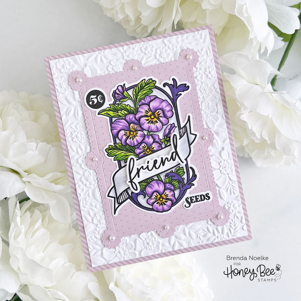 Honey Bee Spring Seeds Clear Stamp Set hbst-482 Floral Spring Cards | color-code:ALT02