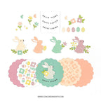 Concord & 9th Spring Bunny Clear Stamp Set 12064 backer