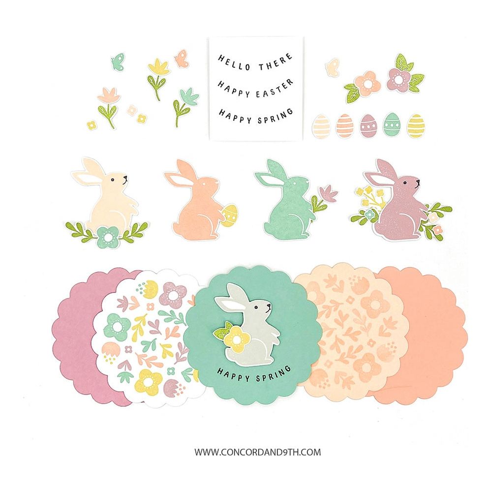 Concord & 9th Spring Bunny Stamp and Die Bundle backer