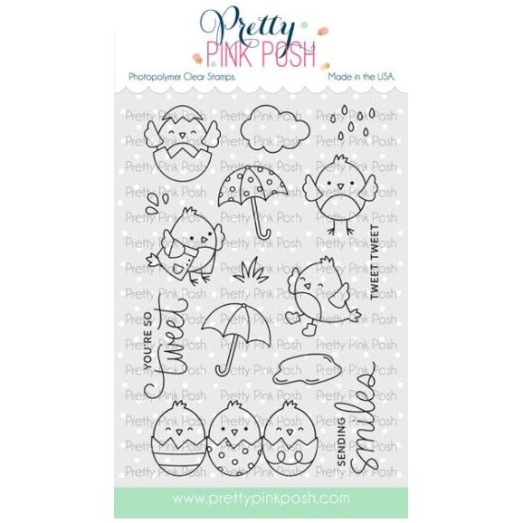 Pretty Pink Posh Spring Chicks Clear Stamps