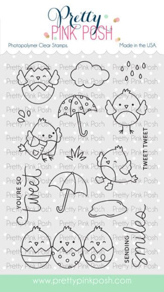 Pretty Pink Posh Spring Chicks Clear Stamps