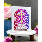 Simon Says Stamp Stencil Spring Floral Mandala 1014st Splendor Easter Card