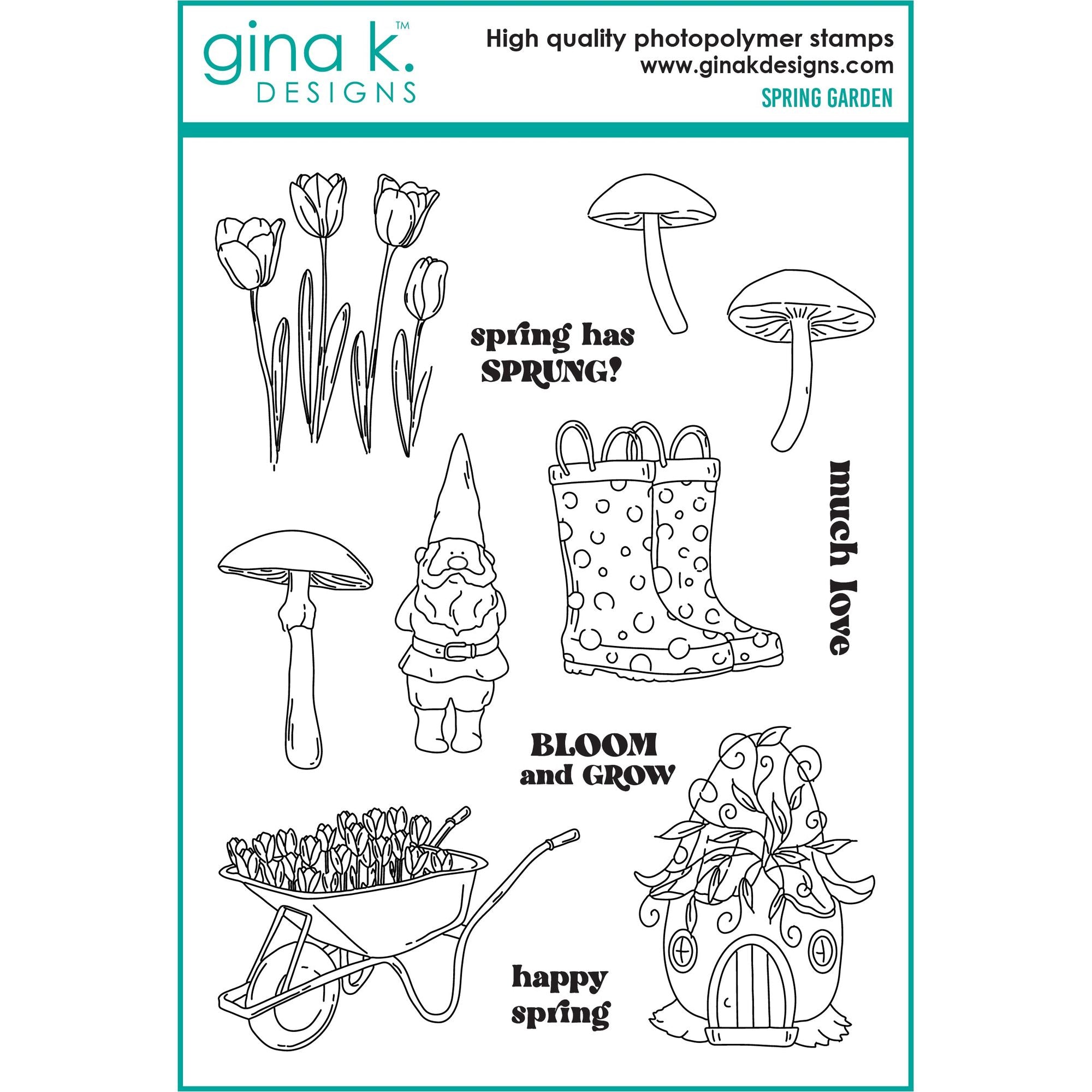 Gina K Designs Spring Garden Clear Stamps hs54