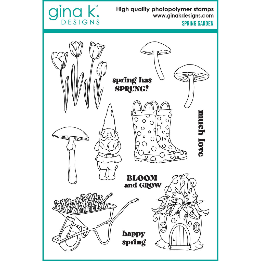 Gina K Designs Spring Garden Clear Stamps
