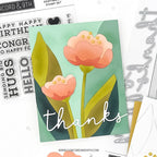 Concord & 9th Spring Print Sentiments Die Set 12124 flower