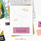 Concord & 9th Spring Print Sentiments Die Set 12124 friend
