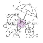 Purple Onion Designs Spring Shower Unmounted Cling Stamp pod5022