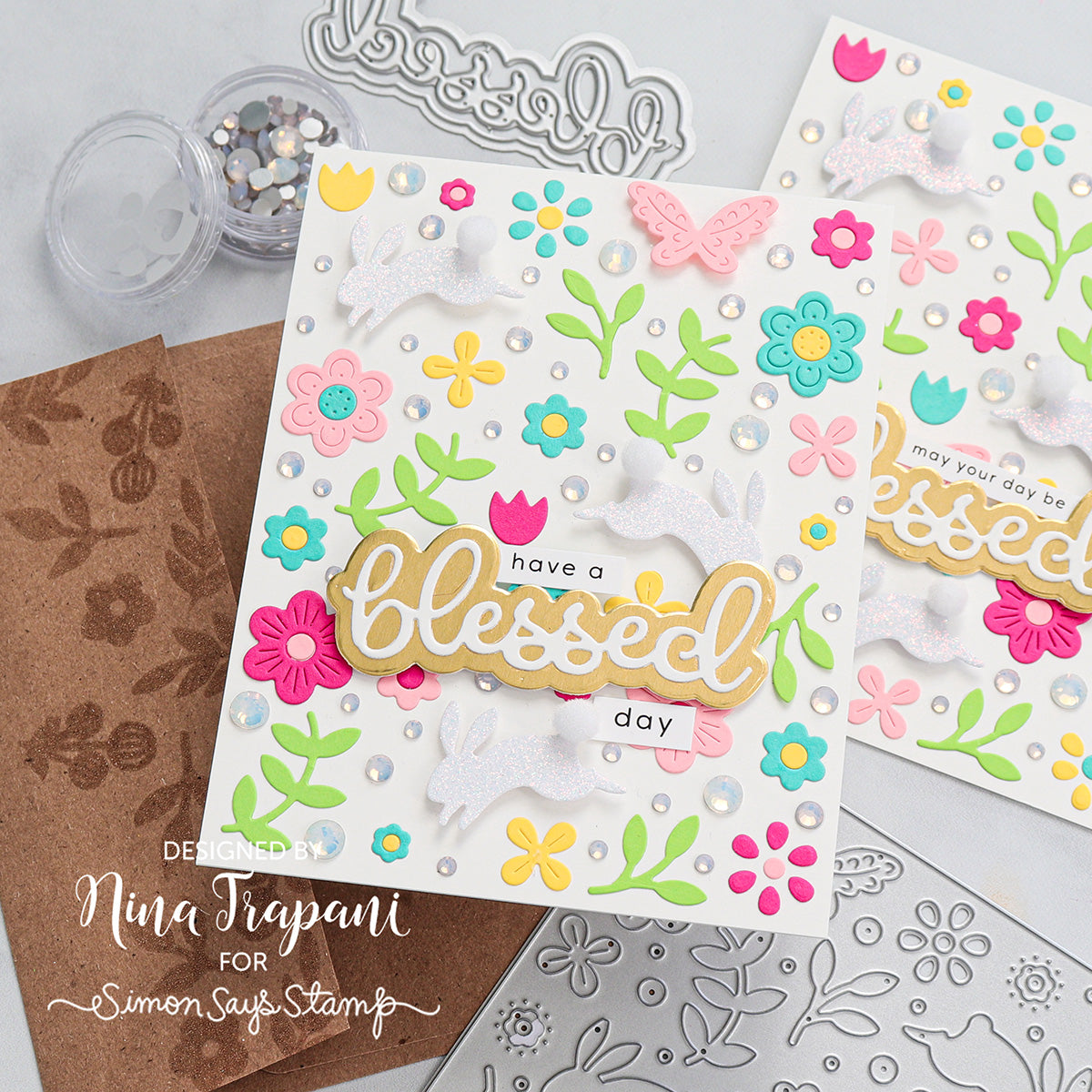 Simon Says Stamp Springtime Celebration Plate Wafer Die s1018 Favorite Things Easter Card